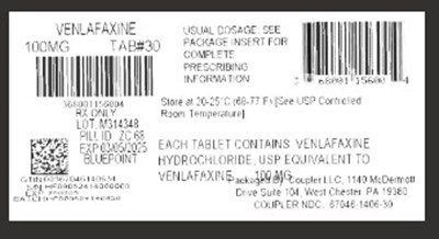 Label (Venlafaxine 100mg Tab)